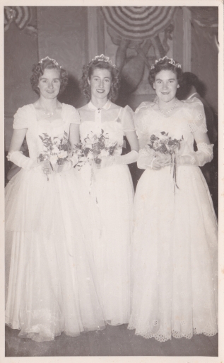 1954 Formal with Alma Farrell and friends.jpg