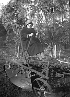 1940 Aunty Phyl with pitchfork and plough BB142.jpg