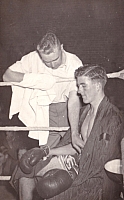 1947 Orange CYMS Jim In the corner with trainer.jpg